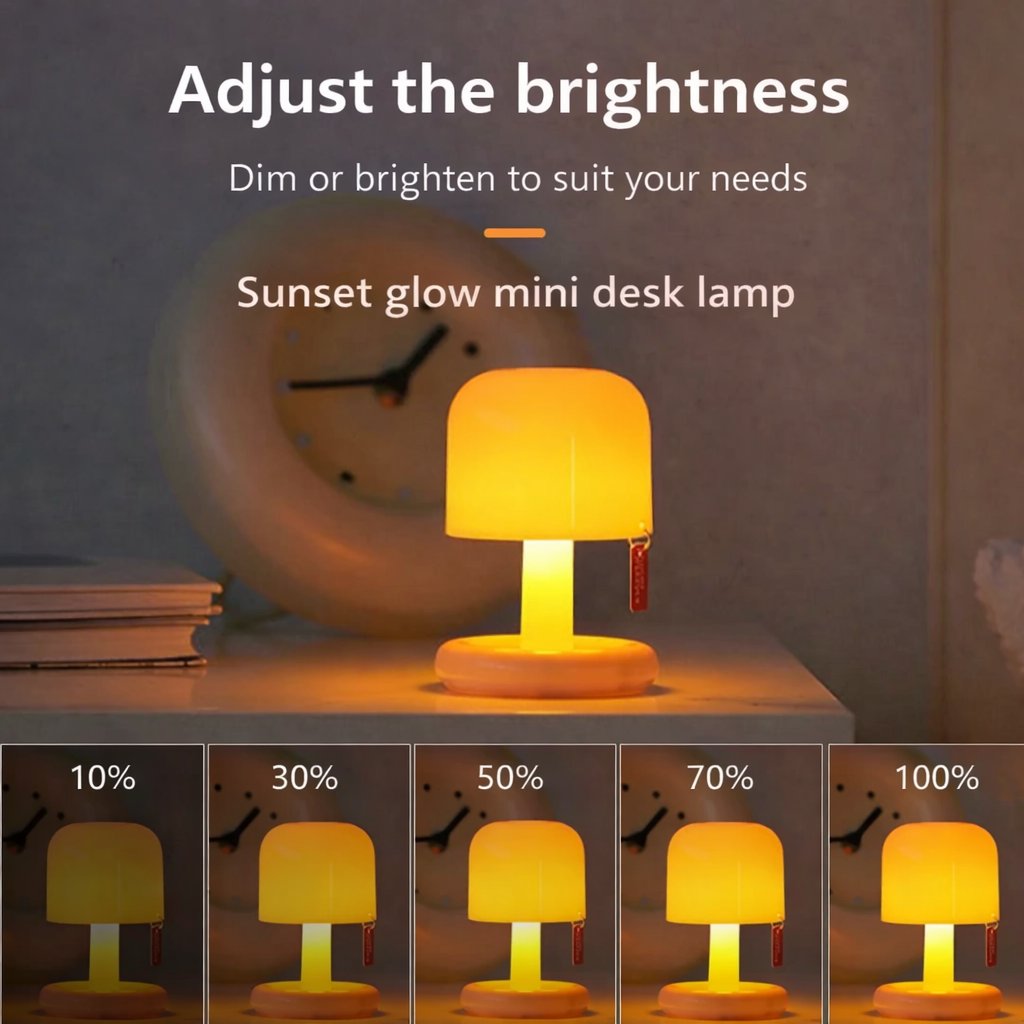 Sunset LED Night Light Table Lamp – USB Rechargeable Ambient Mood Lamp