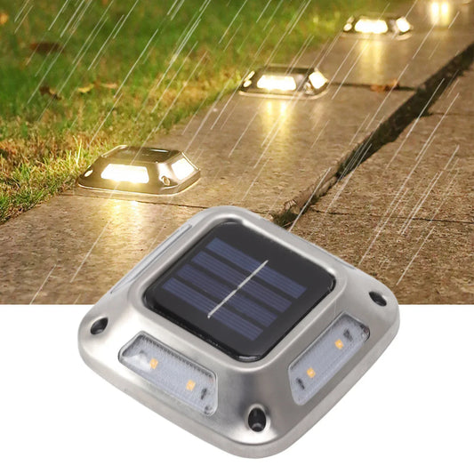 Solar Ground Lights – 8LED Waterproof Warm Light for Garden, Yard & Driveway (1 Pack)