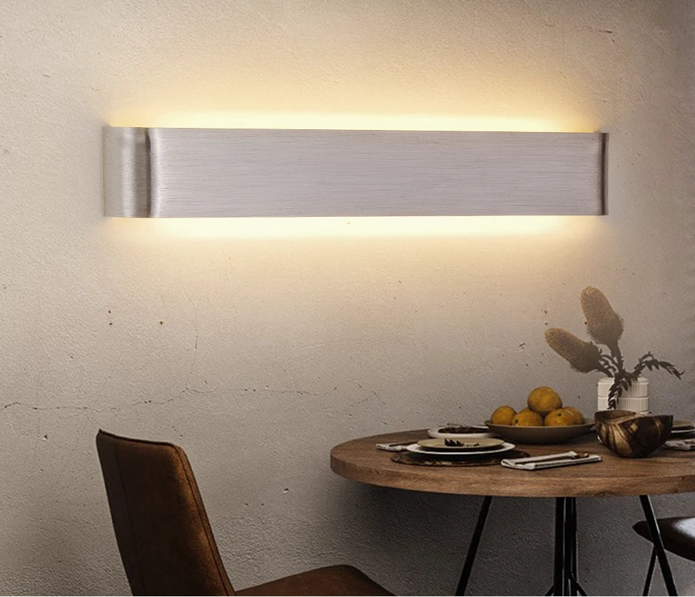 Modern LED Wall Sconce – Brushed Aluminum Indoor Up & Down Lighting for Living Room, Bedroom & Home Decor - PrimePicks