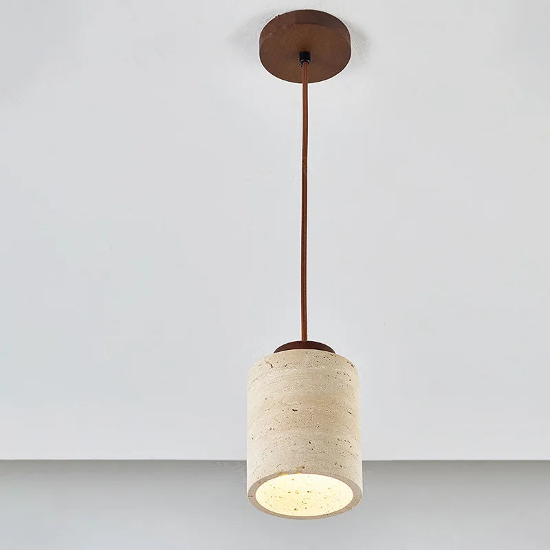 Wabi-Sabi Natural Stone Pendant Lamp — Japanese Modern Bedside Lighting for Homes, Bars & Boutique Hotels
