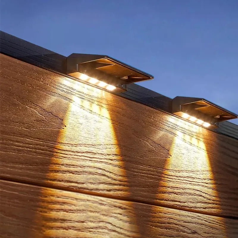 2-Pack Solar Fence Lights – IP65 Waterproof Outdoor LED Wall Lights for Deck, Yard & Pathway (Warm/Daylight Options) - PrimePicks