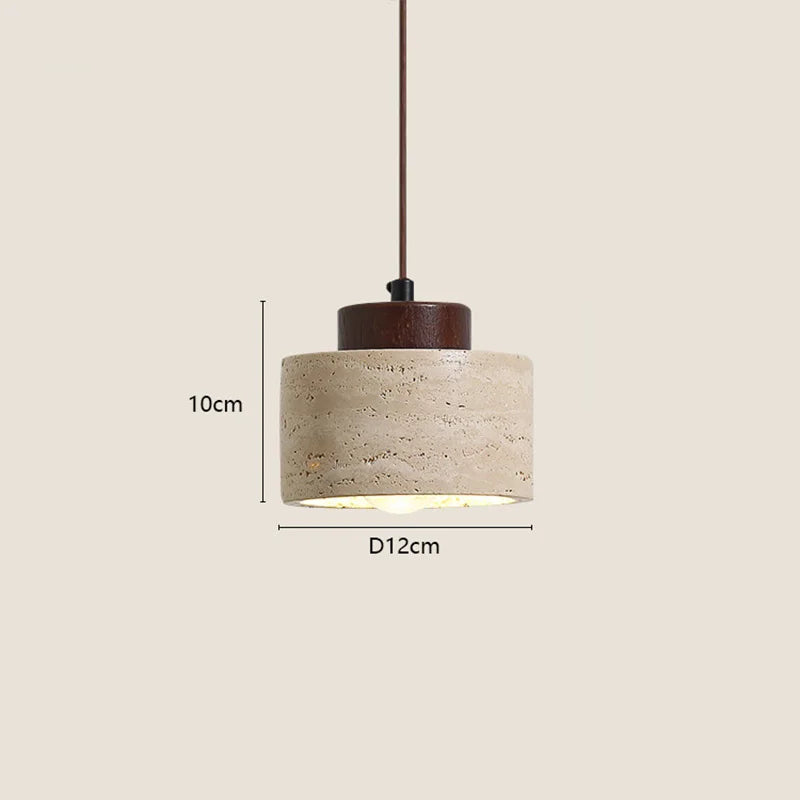 Wabi-Sabi Natural Stone Pendant Lamp — Japanese Modern Bedside Lighting for Homes, Bars & Boutique Hotels