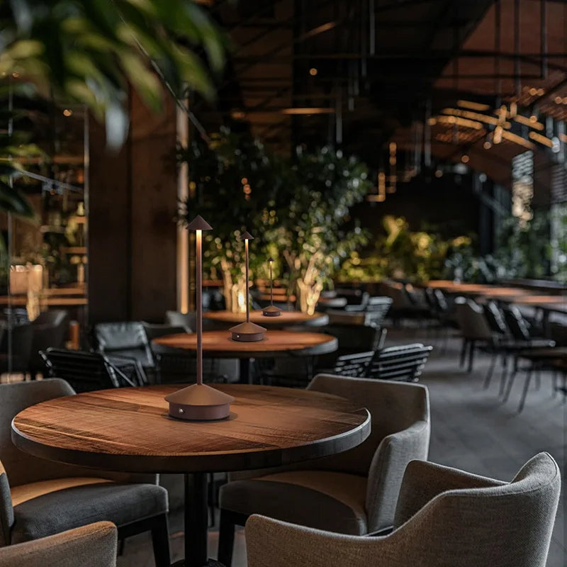 Rechargeable LED Table Lamp with Touch Sensor – 3 Color Temperatures, Stepless Dimming, 360° Lighting for Bedroom, Restaurants & Bars - PrimePicks