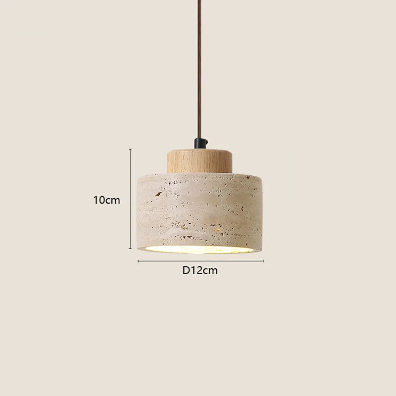 Wabi-Sabi Natural Stone Pendant Lamp — Japanese Modern Bedside Lighting for Homes, Bars & Boutique Hotels
