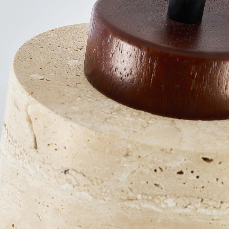 Wabi-Sabi Natural Stone Pendant Lamp — Japanese Modern Bedside Lighting for Homes, Bars & Boutique Hotels