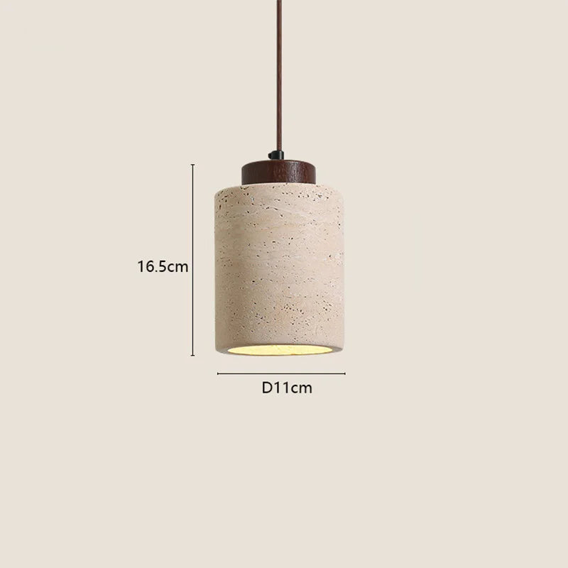 Wabi-Sabi Natural Stone Pendant Lamp — Japanese Modern Bedside Lighting for Homes, Bars & Boutique Hotels