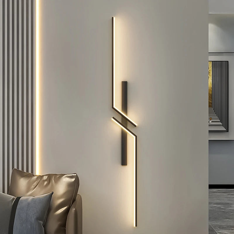 Modern Linear LED Wall Sconce for Bedroom & Living Room – Minimalist Strip Wall Light for Bedside, TV & Sofa Accent Lighting