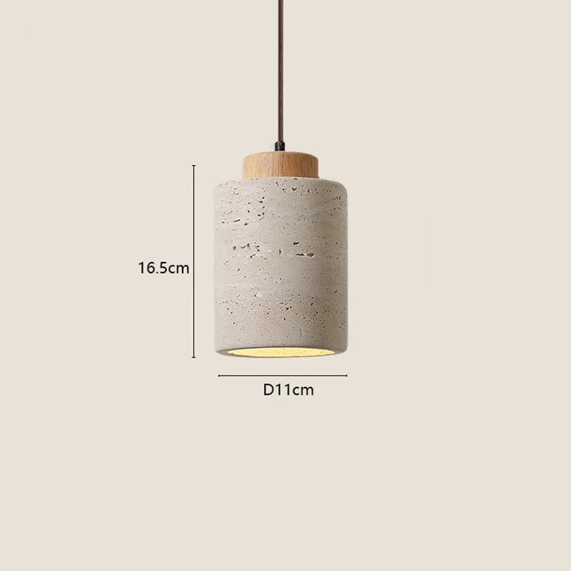 Wabi-Sabi Natural Stone Pendant Lamp — Japanese Modern Bedside Lighting for Homes, Bars & Boutique Hotels